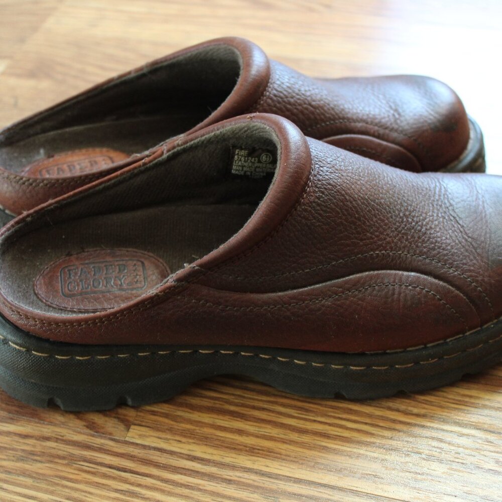 Vintage Faded Glory Leather Mules